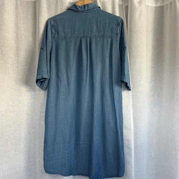 Chelsea & Theodore Chambray Shirt Dress - Picture 4 of 7